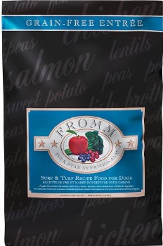 Fromm Four Star Surf and Turf Salmon and Chicken Recipe for All Life Stages Grain Free Dry Dog Food 26lb