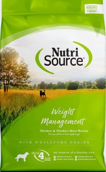 NutriSource Weight Management Chicken and Rice Formula, Dry Dog Food, 26lb