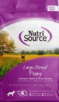 NutriSource Large Breed Puppy Chicken and Rice Formula, Dry Dog Food, 5lb