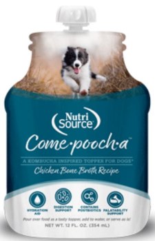 NutriSource Come Pooch A Chiakcen Broth Food Topper, Wet Dog Food, 12oz