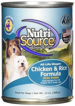NutriSource All Life Stages Formula Chicken and Rice Recipe Canned, Wet Dog Food, case of 12, 13oz, Cans