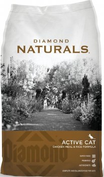 Diamond Naturals Active Adult Formula Chicken and Rice Recipe, Dry Cat Food, 6lb