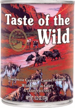 Taste of the Wild Southwest Canyon Formula with Beef in Gravy Grain Free Canned Wet Dog Food 13.2oz