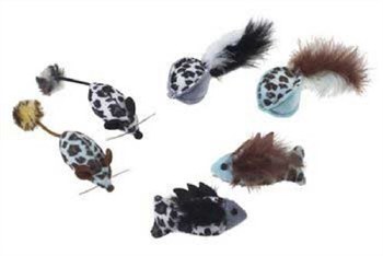 Spot Rattle with Catnip, Animal Print, 2 count