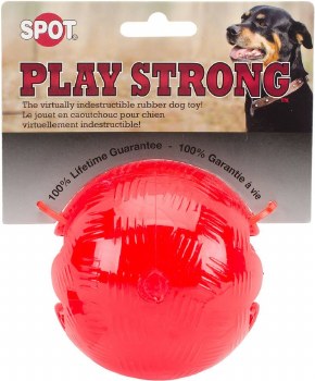 Spot Play Strong Rubber Ball, Red, 2.5 inch, Small