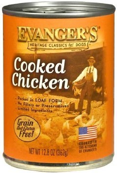 Evanger's Classic Recipes Cooked Chicken Grain and Gluten Free Canned Wet Dog Food 12.8oz