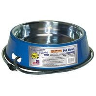 Farm Innovators Heated Stainless Steel Pet Bowl, Blue, 60W, 5.5qt