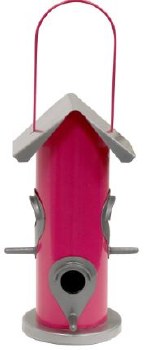 Heath Mfg Cotton Candy Pink Feeder, 4 Feeding Ports with Perches and Rain Guards