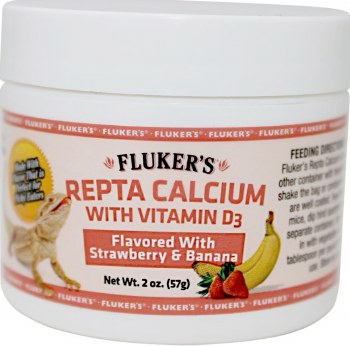 Flukers Repta Calcium with Vitamin D3 Reptile Supplement, Strawberry and Banana, 2oz