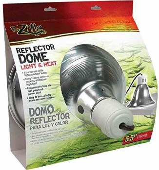 Zilla Reflector Dome Reptile Light and Heat Lamp, Silver, 5.5 inch
