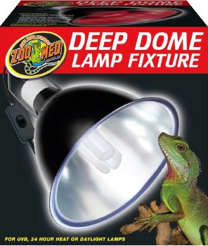 Zoo Med Lab Deep Dome Reptile Lamp Fixture, Black, 8.5 inch, 160W