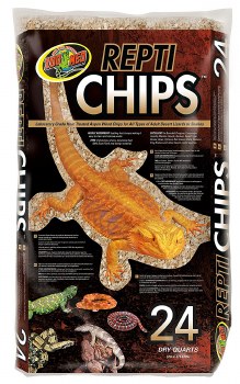 Zoo Med Lab Repti Chips Aspen Wood Substrate for Desert Reptiles, Natural, 24Qt