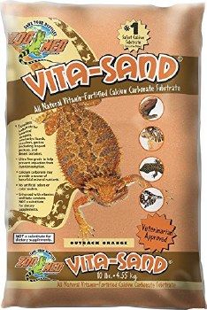 Zoo Med Lab Vita Sand Calcium Carbonate Reptile Substrate, Outback Orange, 10lb