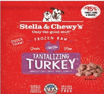 Stella & Chewy's Tantalizing Turkey, Dog Frozen Food, 4lb