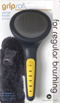 JW Gripsoft Soft Slicker Brush for All Breeds and Coat Types, Large