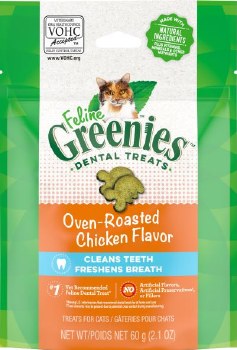 Greenies Feline Chicken Dental Treat 2.1 oz