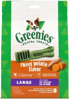 Greenies Dental Chews, Sweet Potato, Large, 8 count, 12oz