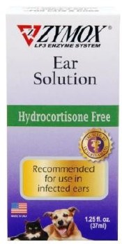 Zymox Pet Ear Care Hydrocortisone Free, Dog Medications, 1.25oz