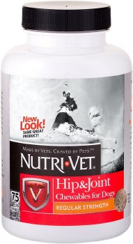 NutriVet Hip & Joint Chewsables, 500mg Glucosamine, Regular, 75 count