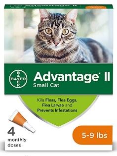 Bayer Advantage II Small Cat 5-9lb 4 Month Supply