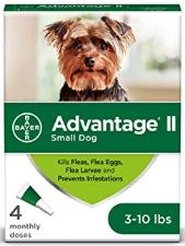 Bayer Advantage II Small Dog 3-10lb 4 Month Supply