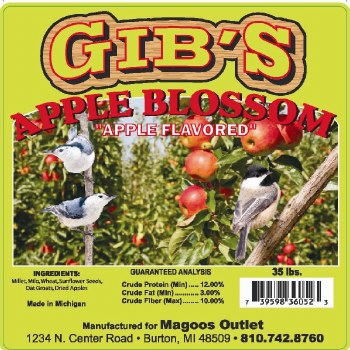 Gibs Apple Blossom Flavored Wild Bird Seed 33lb