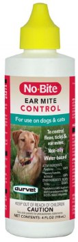 Durvet No Bite Ear Mite and Tick Control Drops for Dogs and Cats 4oz
