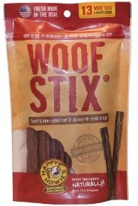 Happy Howies Beef Woof Stix Dog Treats, 6 inch, 13 count