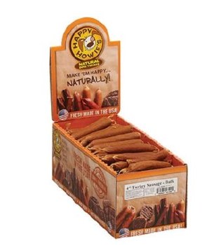 Happy Howies Turkey Sausage Dog Treats 4 inch