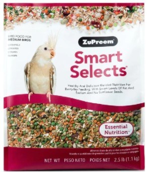 ZuPreem Smart Selects Cockatiel and Lovebird Bird Food 2.5lb