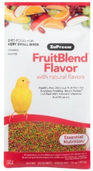 ZuPreem Fruit Blend Flavors Extra, Small Bird Food, 14oz