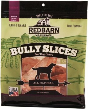 RedBarn Bully Slices Peanut Butter Coating, Dog Treat, 9oz