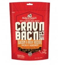 Stella & Chewy Crav'n Bac'n Bacon and Beef Bites, Dog Treats, 8.25oz