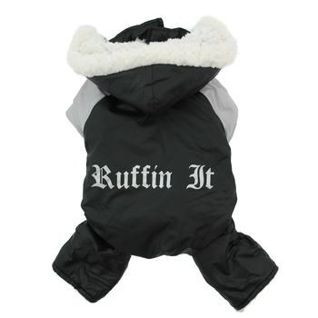Ruffin It Suit, Black and Gray, Extra Small