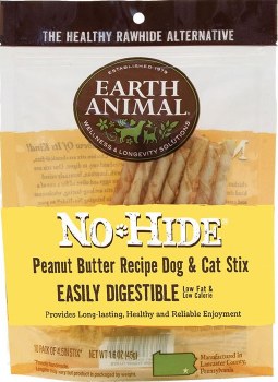 Earth Animal No Hide Peanut Butter Sticks 10 count
