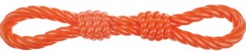 Infinity TPR/Rope Double Fist Tug Toy, Orange, 18 inch