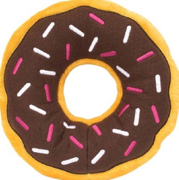 Zippy Paws Donut Chocolate, Brown, Dog Toys, Jumbo