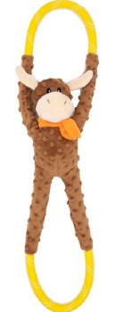 Zippy Paws Rope Tugz Moose, Brown, Dog Toys, Large