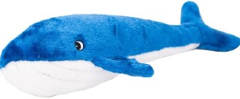 Zippy Paws Jigglerz Whale, Blue, Dog Toys, Large
