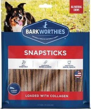 Barkworthies Snapsticks Collagen Beef 50 count
