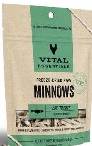 Vital Essentials Freeze Dried Minnows Cat Treats .5oz