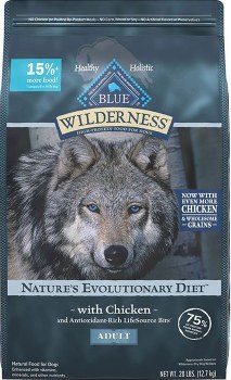 Blue Buffalo Wilderness Chicken and Peas Recipe Grain Free Dry Dog Food 28lb