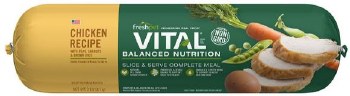 Freshpet Vital Roll Balanced Nutrition Chicken Recipe for Dogs, 2lb