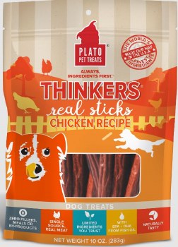 Plato Thinkers Chicken Stick Treat 10oz