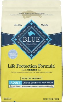 Blue Buffalo Life Protection Healthy Weight Adult Formula Chicken and Brown Rice Recipe Dry Dog Food 30lb