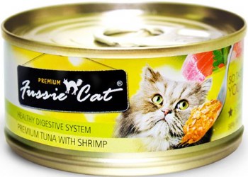 Fussie Cat Tuna with Shrimp in Aspic Premium Grain Free Canned Wet Cat Food 2.8oz