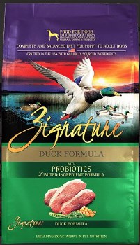 Zignature Limited Ingredient Formula Duck and Chickpea Recipe Grain Free, Dry Dog Food, 25lb