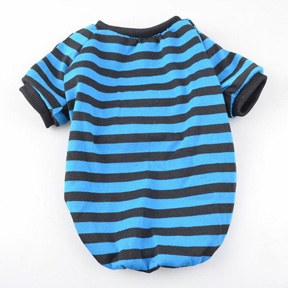 Blue and Black Stripe T-Shirt, Medium