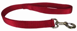 Hamilton Double Thick Nylon Dog Traffic Lead with Swivel Snap, 2ft long with Loop Handle, 1 inch thick, Red