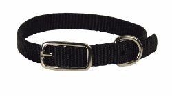 Hamilton Single Thick Nylon Deluxe Dog Collar, 12 inch, Dark Green